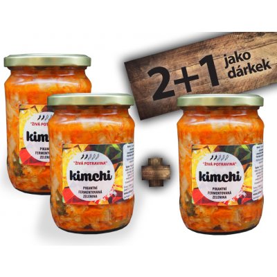 CHILLIMAT KIMCHI jemně pikantní fermentovaná zelenina 3 x 520 g – Zboží Dáma