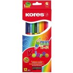 Kores pastelky trojhranné Duo oboustranné 24 barev 199360 – Zboží Dáma