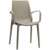 Zahradní židle a křeslo Scab Plastová židle LUCREZIA armchair Výplet lněná