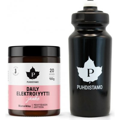 Puhdistamo Electrolyte Daily Powder 100 g + láhev 500 ml limetka – Hledejceny.cz