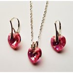 Set stříbrný SRDCE Swarovski Elements Light Rose LSW093S – Sleviste.cz