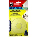 Den Braven Transparentní oboustranná páska Nano clear Debbex 19 x 2 mm x 2,5 m – Zboží Mobilmania