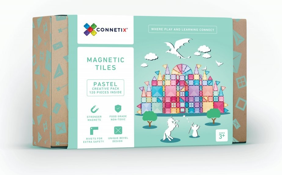 Connetix Tiles 120 ks Pastelová