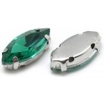 Našívací kámen naveta 8x4mm smaragdově zelená – Sleviste.cz