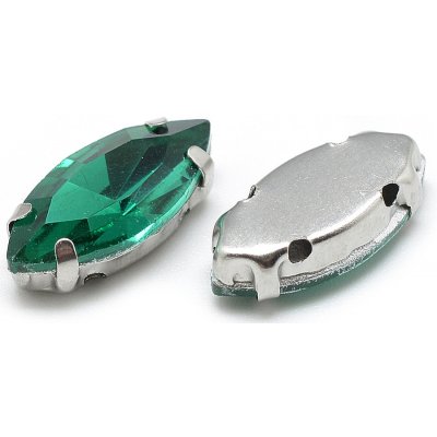 Našívací kámen naveta 8x4mm smaragdově zelená – Sleviste.cz