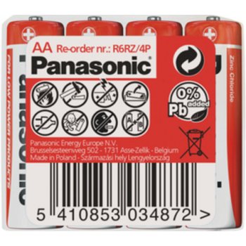 Panasonic Red Zinc AA 4ks 00133624