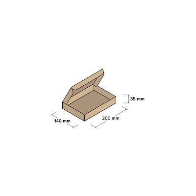 Top-obaly Kartonové krabice 200 x 140 x 35 mm 10 ks – Zboží Živě
