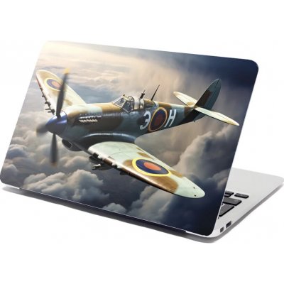 Sablio Samolepka na notebook Stíhačka Spitfire - 29x20 cm – Zboží Mobilmania