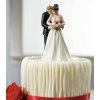 Svatební dekorace Weddingstar Figurka na svatební dort Romantické objetí - nevěsta drží růži