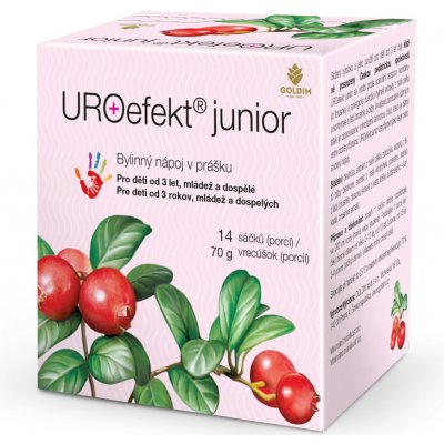 GOLDIM UROefekt Junior s extrakty z bylinek a brusinek UROefekt 3 x 14 porcí – Zboží Mobilmania
