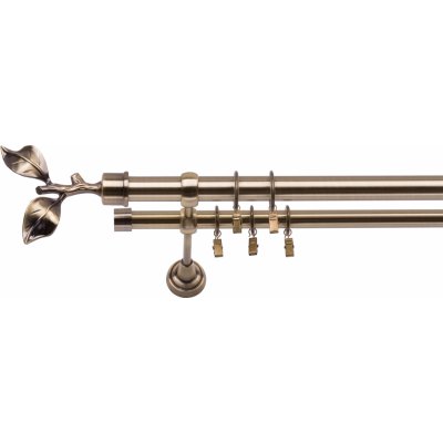 Dekodum Dvouřadá Garnýž Větvička 25/19 mm starožitné zlato 180 cm – HobbyKompas.cz