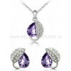 Swarovski Elements souprava lístečky purple SWS410