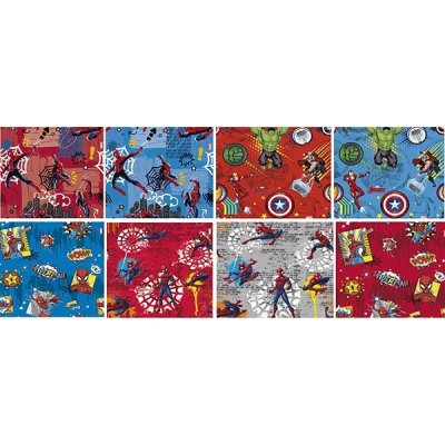 Sadoch Dárkový balicí papír Spiderman / Avengers 2 x 0,7 m, – Zboží Mobilmania