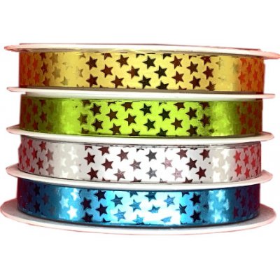 Vánoční stuha vázací Multi MINI STARS metalic 4 x 10mm x 4m – Zboží Mobilmania