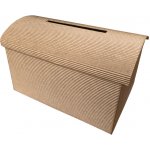 Svatba-eshop Svatební truhlička přírodní lepenka k dozdobení - svatební pokladničky, truhličky na peníze k dozdobení – Zboží Dáma