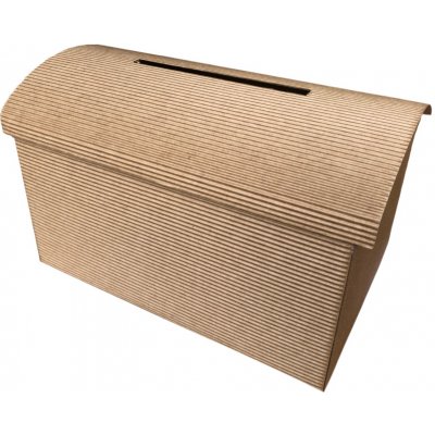 Svatba-eshop Svatební truhlička přírodní lepenka k dozdobení - svatební pokladničky, truhličky na peníze k dozdobení – Zboží Dáma