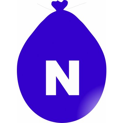 Balónek písmeno N modré