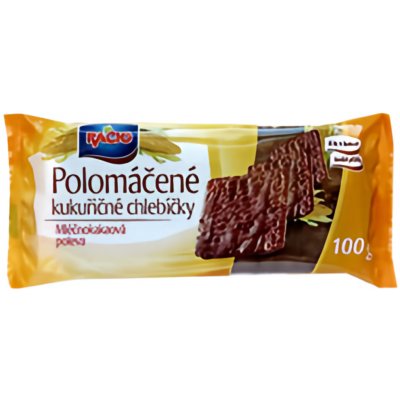 Racio Polomáčené kukuřičné chlebíčky s mléčnokakaovou polevou 100 g – Zboží Dáma