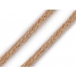 Šnůra jutová pletená Ø6 mm, střední, režná přírodní – Sleviste.cz