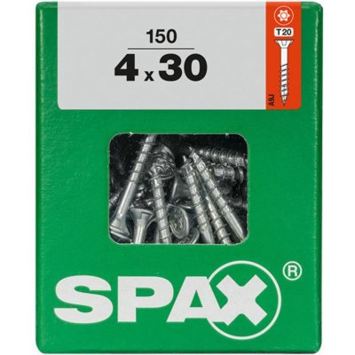 Spax Uni vrut zápust.hlava T-Star+ T20 4CUT část.závit Wirox 4 x 30 mm 150 ks – Zboží Mobilmania