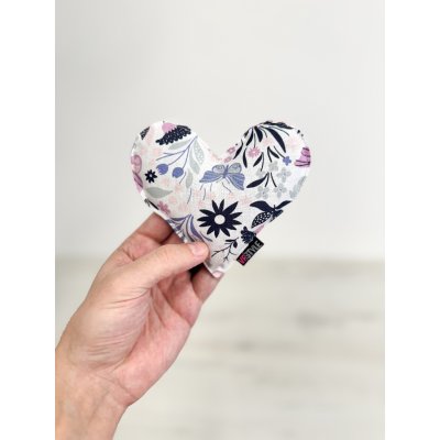 VFstyle levandulový polštářek srdíčko 14x13 cm Butterfly – Zboží Mobilmania