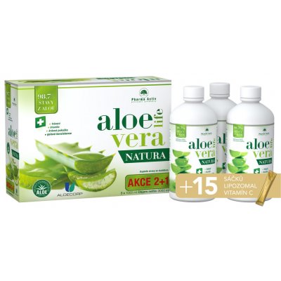 Pharma Activ AloeVeraLife Natura 2+1 1000 ml + Vitamín Lipo C 15 sáčků – Zboží Mobilmania