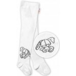 Baby Nellys Dětské bavlněné punčocháče Cute Bunny bílé – Zboží Mobilmania