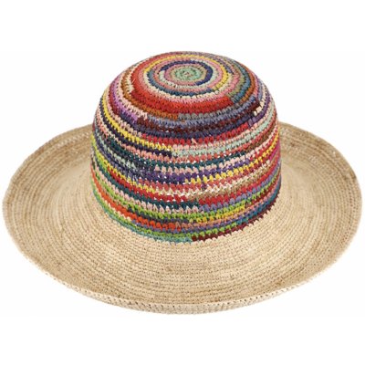 Fiebig Headwear since 1903 Dámský letní nemačkavý slaměný klobouk Cloche Crochet