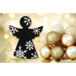 Bauer Decor Akrylátová vánoční ozdoba ANDÍLEK BLACK bez textu – Hledejceny.cz