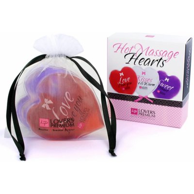 Masážní srdíčko LoversPremium Hot Massage Hearts (3 ks) – Zboží Dáma