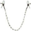 Erotický šperk CalExotic silver Crystal Chain Nipple Clamps