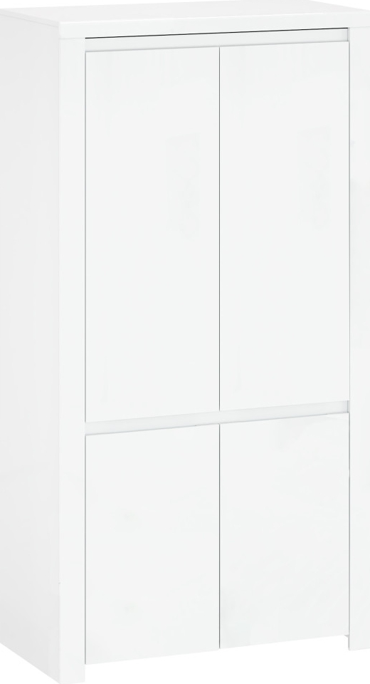 Kondela LINDY 4D bílý lesk 106 x 202 x 56 cm