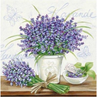Ubrousek 33x33cm Levandule – HobbyKompas.cz