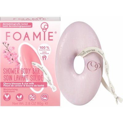 Foamie Shower Body Bar Cherry Kiss Cherry Blossom & Rice Milk 80 g – Zboží Mobilmania