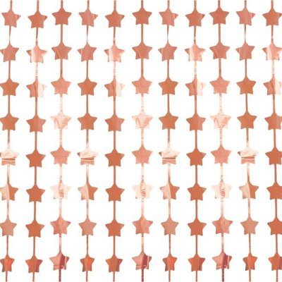Dekorační závěs růžově zlaté hvězdy 100 x 200 cm – Hledejceny.cz