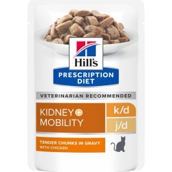 Hill's Prescription Diet k/d + j/d Kidney + Mobility s kuřecím 12 x 85 g