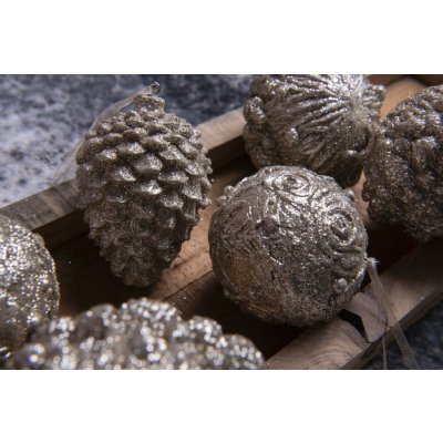 Clayre & Eef Zlatá vánoční ozdoba Ø 6*6 cm – Hledejceny.cz