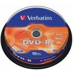 Verbatim DVD-R 4,7GB 16x, AZO, cakebox, 10ks (43523) – Zboží Živě