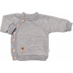 Baby Nellys dětský pletený svetřík s knoflíčky zap. bokem Hand Made modrý – Zboží Dáma