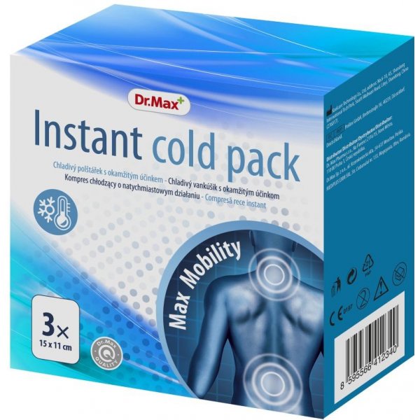 Chladicí bandáž Dr.Max Instant cold pack 15 x 11 cm 3 ks