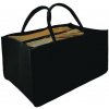 Koš na dřevo Lienbacher Velká filcová taška na dřevo 27 x 34 x 50 cm - černá