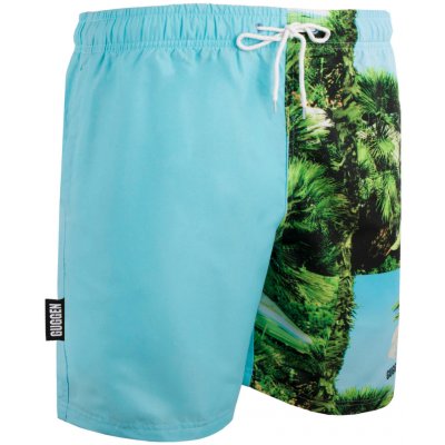 Guggen mountain pánské plavecké kraťasy ZM1601 Palma modro zelené – Hledejceny.cz