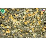 JK ANIMALS Přírodní seno s kukuřičnými a hrachovými lupínky 0,5 kg – Zboží Mobilmania
