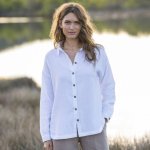 Košile mušelínová s rozparky na knoflíky bílá – Zboží Mobilmania