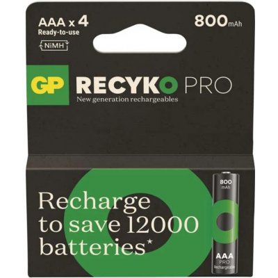 GP Batteries ReCyko+ Pro Professional 1,2V 800mAh 1ks B26184 HR03 – Zboží Živě