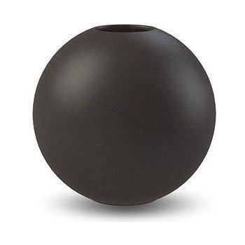 COOEE Design Kulatá váza Ball Black 8 cm, černá barva, keramika