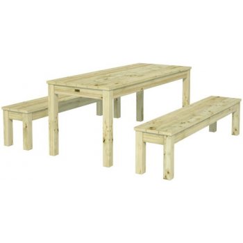 Dřevěný zahradní stůl s lavicemi PALMAKO SANNE 18 zelená impregnace