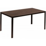 MultiGarden SAK-156 Zahradní stůl pro 6 osob, 156 × 78 cm POLYWOOD, hnědý – Hledejceny.cz