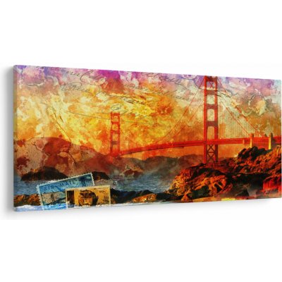 Obraz - Golden Gate, San Francisco, Kalifornie, jednodílný 250x125 cm – Hledejceny.cz