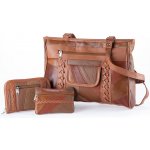 Dámská kabelka hnědý patchwork set 3 ks – Hledejceny.cz